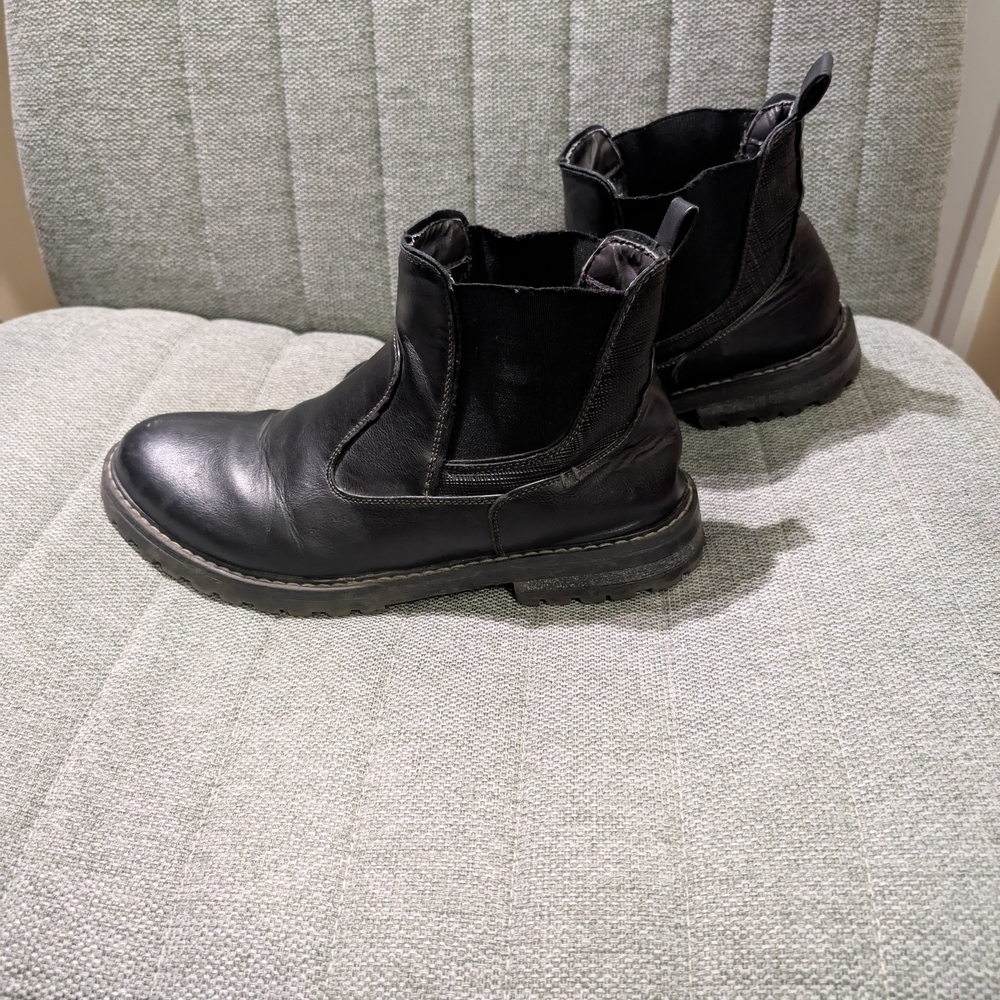 Men's Black Leather Boots